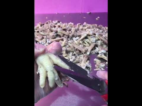 무뼈 닭발 제조 과정. 무뼈 닭발의 달인.