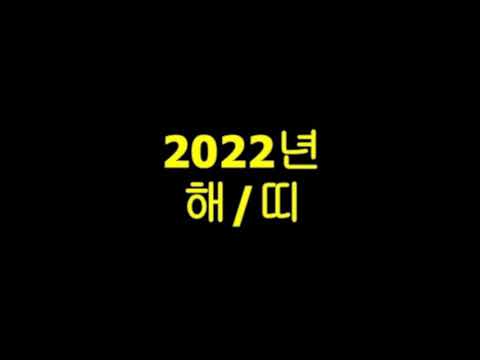 2022년 무슨해/무슨띠/무슨년/60갑자 - (임인년,호랑이띠,검은호랑이해)